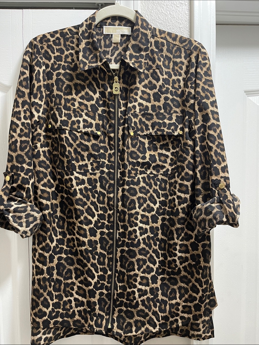 Michael Kors Leopard-Print blouse, tunic Brown & Black